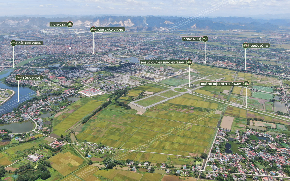 Vị trí thực tế Sun Urban City Ha Nam