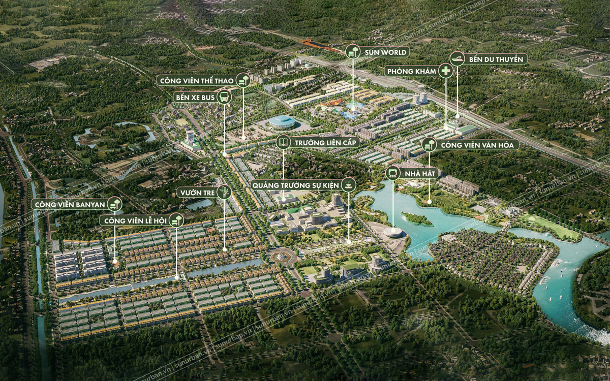 Bản đồ tiện ích Sun Urban City